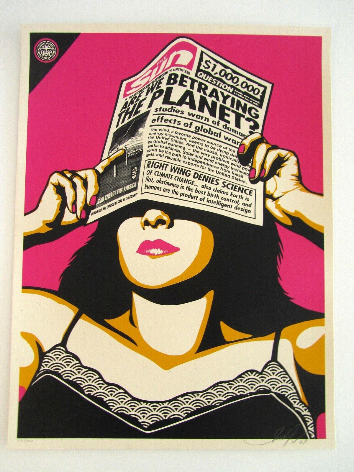 Shepard FaireyGlobal Warning - Global Warming (édition du musée Andy Warhol)2009 En Vente